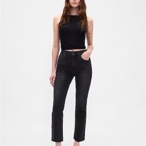 GAP KICK FIT HIGH RISE BLACK WASHED JEANS